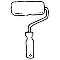 Paint roller. Vector illustration in doodle style Royalty Free Stock Photo